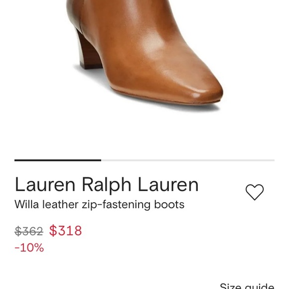 Ralph Lauren Shoes - Ralph Lauren Willa Tan Leather Zip Ankle Booties